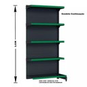Ver imagem 3 de Gondola Parede 202 Fit Ate 3 Metros 1 Canto Preto 20b Pe Verde