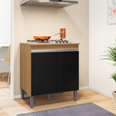 Ver imagem 2 de Balcão Cocktop Ravena Premium 5 ou 4 Bocas:Amêndoa/Preto