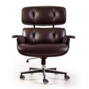 Ver imagem 1 de Cadeira Charles Eames Office Executiva em Tecido Sintético - Marrom