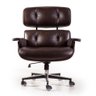 Cadeira Charles Eames Office Executiva em Tecido Sintético - Marrom - 1