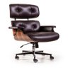 Cadeira Charles Eames Office Executiva em Tecido Sintético - Marrom - 2