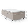 Cama Box Baú Solteiro Colchão Espuma D33 Pillow Top 88x188x57cm Millenium Hellen - 4