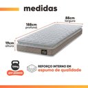 Ver imagem 4 de Cama Box Baú Solteiro Colchão Espuma D33 Pillow Top 88x188x57cm Millenium Hellen