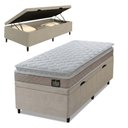 Ver imagem 2 de Cama Box Baú Solteiro Colchão Espuma D33 Pillow Top 88x188x57cm Millenium Hellen