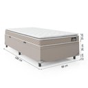 Ver imagem 5 de Cama Box Baú Solteiro Colchão Espuma D33 Pillow Top 88x188x57cm Millenium Hellen