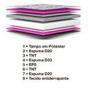 Ver imagem 6 de Cama Box Baú Solteiro Colchão Espuma D33 Pillow Top 88x188x57cm Millenium Hellen