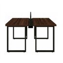 Ver imagem 2 de Mesa Estação de Trabalho Dupla 1,50x1,35m 2 Lugares s/ Gavetas c/ Ponto de Tomada Pé Quadro - Workst