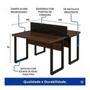 Ver mais imagens de Mesa Estação de Trabalho Dupla 1,50x1,35m 2 Lugares s/ Gavetas c/ Ponto de Tomada Pé Quadro - Workst