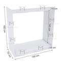Ver imagem 2 de CABIDEIRO CENTRO DE LOJA M243.2021.B (LOJA OU CLOSET) MUNDI MOVEIS