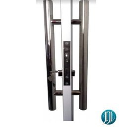 Porta de Alumínio Lambri Simples 210x100 C/ Puxador Completa - 5