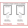 Porta de Alumínio Lambri Simples 210x100 C/ Puxador Completa - 6