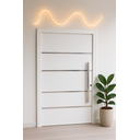 Ver imagem 1 de Porta de Alumínio Branca 210x100 - Lambri Simples