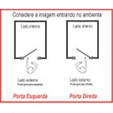 Ver imagem 6 de Porta de Alumínio Branca 210x100 - Lambri Simples