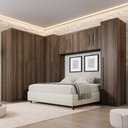 Ver imagem 1 de Guarda Roupa Modulado Dallas 5 Módulos 9 Portas de Bater 3 Gavetas
