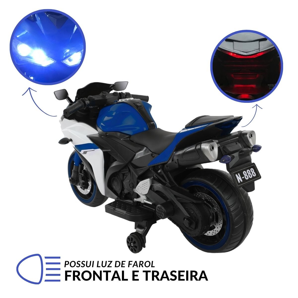 Mini Moto Motinha Elétrica Infantil 12v Roda Eva Som Farol Led Brinqway Bw300 - 5