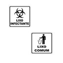 Ver imagem 1 de Etiquetas Adesivas Lixo Infectante Lixo Comum 2pçs 15x15cm Cor Transparente