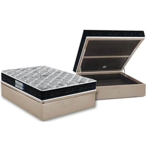 Cama Box Baú Casal: Colchão Anatômico Probel D45 / EP Firmepedic ProDormir Advanced Tech2000