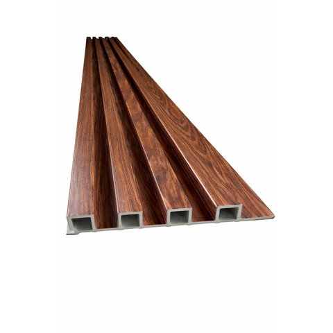 Painéis Ripados WPC 23mm Tabaco 290x16cm - Revestimento Decorativo Parede Sala Quarto Cozinha
