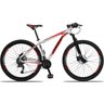 Dropp Aluminum 27v Câmbio Traseiro Altus Freio Hidráulico - Branco+Vermelho - 21 " - 2