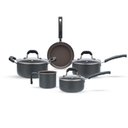 Ver imagem 1 de Jogo de Panelas Brinox Antiaderente Ceramic Life 5 Peças Fine Cinza Cinza
