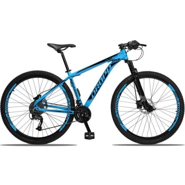 Dropp Aluminum 27v Câmbio Traseiro Acera Freio Hidráulico - Azul+Preto - 15 - 3