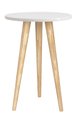 Ver imagem 1 de Mesinha Lateral para quarto de bebê Theo Branco Fosco com Natural - Reller