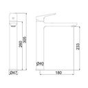 Ver imagem 3 de Torneira Misturador Monocomando Lorenzetti 2877 C72 de Bancada Cromada