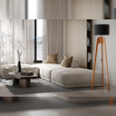 Ver imagem 3 de Luminária Quarto e Sala Decoração Pé em Madeira Maciça Preta Bivolt