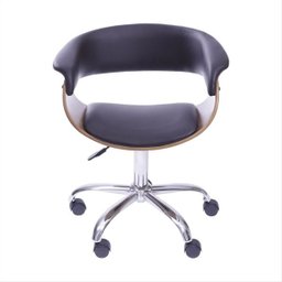 Cadeira Elba Rodízio Madeirada Revestimento Café - 1