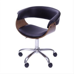 Cadeira Elba Rodízio Madeirada Revestimento Café - 2