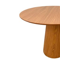 Mesa de Jantar Cone Redonda 80 Cm Base Madeira Freijó Tampo Cinamomo - 4