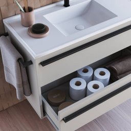 Gabinete de Banheiro com Lavatorio 80cm Arenas Proddy - 5