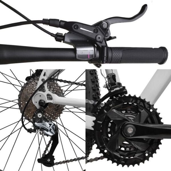 Dropp Aluminum 27v Câmbio Traseiro Acera Freio Hidráulico - Preto+Rosa - 17 - 4