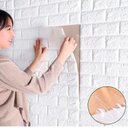 Ver imagem 3 de Kit 6 Un/ Espuma 3d - Tijolo Rústico - Branco