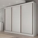 Ver imagem 2 de Guarda-Roupa Casal 3 Portas e 6 Gavetas Diamond- - Branco