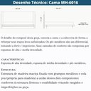 Ver imagem 5 de Cama de Casal Mh-6016 Herval Estofado Casal Colchão 193 Cm Madeira Maciça Off White Detalhe Marrom