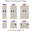 Ver imagem 6 de Cômoda Infantil 125cm 2 Portas com Vidro e 4 Gavetas Ternura Multimóveis Mp4480 Madeirado/off
