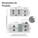 Ver imagem 3 de Armário de Cozinha Compacta 180 cm Branco/Cinza Lux Madesa 04