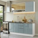 Ver imagem 1 de Armário de Cozinha Compacta 180 cm Branco/Cinza Lux Madesa 04