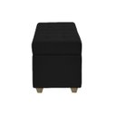 Ver imagem 4 de Recamier Bau Madri 1,60m Suede Preto - Inova Decor Inova Decorações