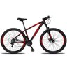Bicicleta Aro 29 KSW xlt 21V Freio a Disco - Preto+Vermelho - 15,5" - 1