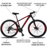 Bicicleta Aro 29 KSW xlt 21V Freio a Disco - Preto+Vermelho - 15,5" - 2