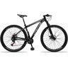 Bicicleta Aro 29 Drais Aluminum 21V Freio a Disco - Preto+Cinza - 17 - 1