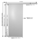 Ver imagem 4 de Porta de Correr Branca Primer Lisa 210x80 com Fechadura