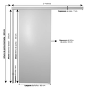 Ver imagem 4 de Porta de Correr Branca Primer Lisa 210x80 com Fechadura