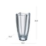 Vaso Decorativo Reto em Cristal Ecológico Colosseum 25,5cmx12,3cm Dayhome - 3