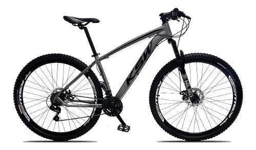 Bicicleta Aro 29 Ksw xlt Câmbio Shimano 21v Alumínio Mtb - Cinza+Preto - 21" - 1