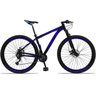 Bicicleta Aro 29 Drais 21V Câmbios e Trocador Shimano Freio a Disco MTB - Preto+Azul Royal - 15.5 - 1