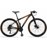 Bicicleta 27 Marchas Drais Aro 29 Câmbio shimano Freio Hidráulico Alumínio MTB - Preto+Laranja - 21 - 1