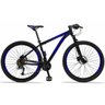 Bicicleta 27 Marchas Drais Aro 29 Câmbio shimano Freio Hidráulico Alumínio MTB - Preto+Azul Royal -  - 1